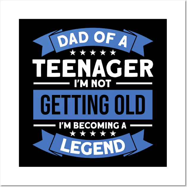 Father Official Teenager Teenager Dad Wall Art by Toeffishirts